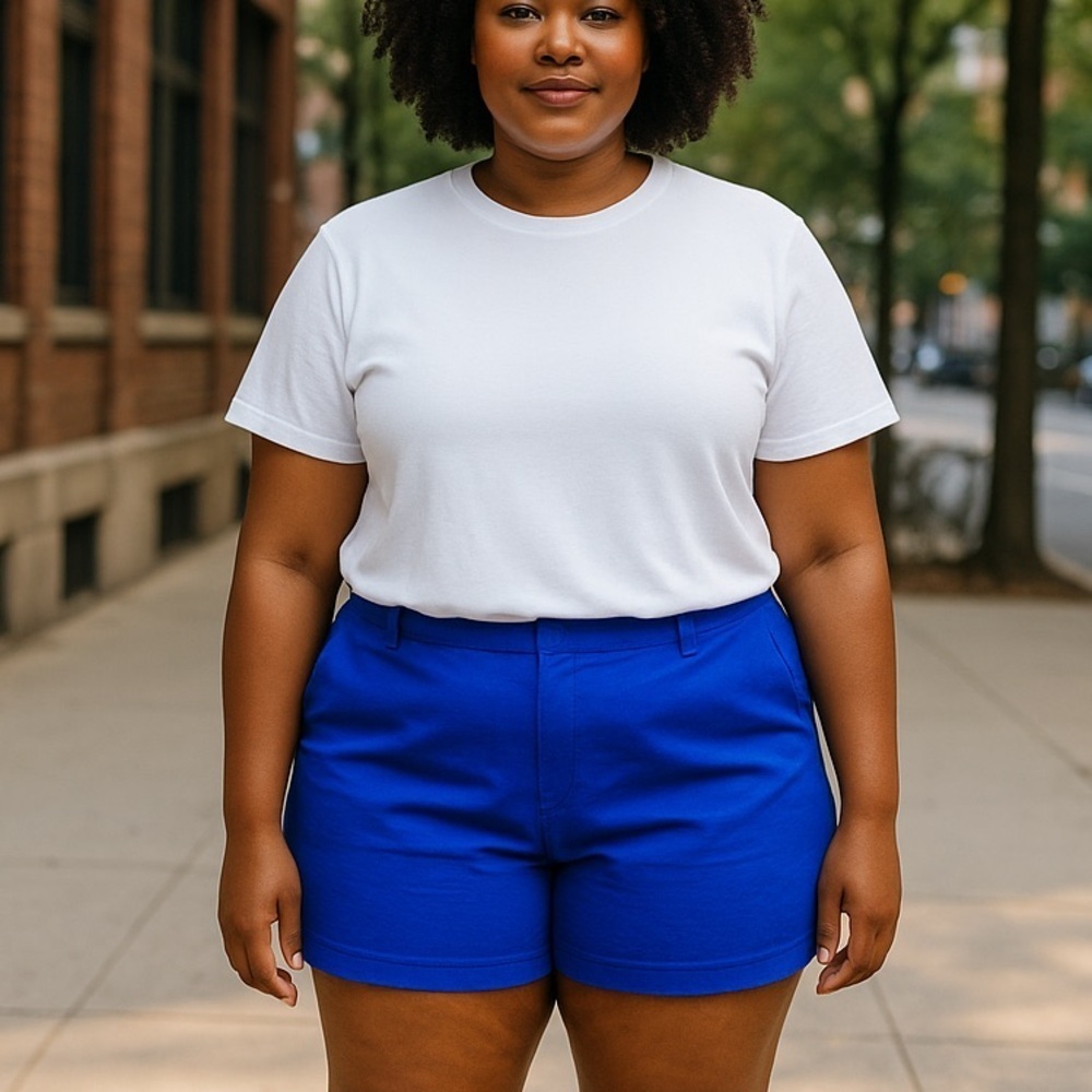 New York & Co. | Hampton 4-inch Short Sullivan Blue NWT Plus Sizes Available - Picture 3 of 6